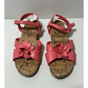 GYMBOREE Outlet Coral Flower Espadrille Wedge Sandals Shoes Girls 1